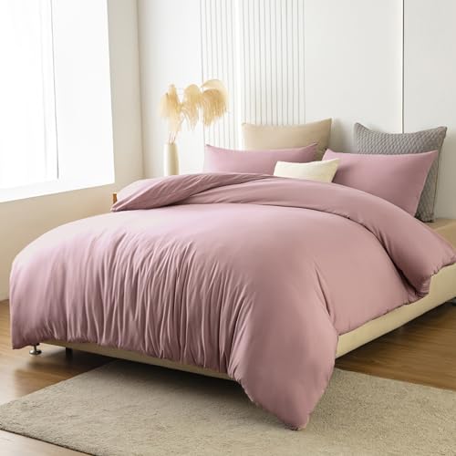 Soifox Bettwäsche 180x200   aus Mikrofaser Bügelfrei & Knitterfrei Bettbezug 180 x 200 Set 80x80 Kissenbezug 2er Set Bettwasche Reißverschluss