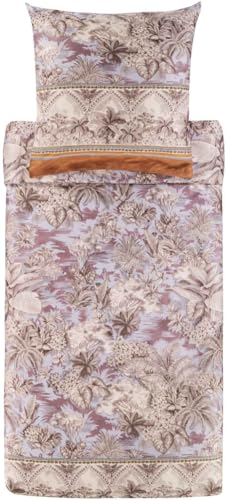 Bassetti BOBOLI Bettwäsche + 1 Kissenhülle aus 100% Baumwollsatin in der Farbe Glace G1, Maße: 135x200 + 1 K 80x80 cm - 9329895