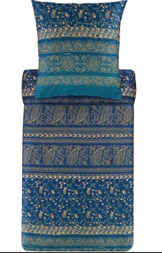 Bassetti Satin Bettwäsche BRENTA | B1 Blau - 135 x 200