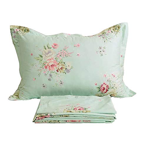 Usning Bettwäsche-Set mit Blumenmuster, extra weich, 100 % Baumwolle, antiallergen