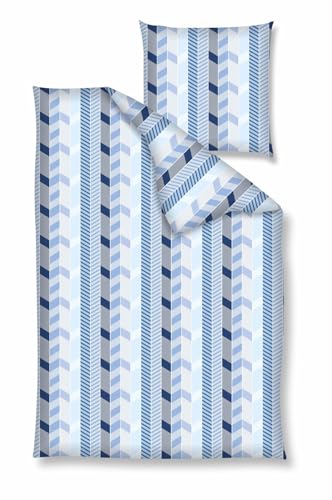 Traumschloss Renforcé Bettwäsche - Gemustert, blau,135x200 / 80x80,