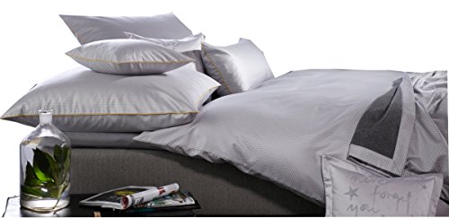 Curt Bauer Maris 2540 Mako-Brokat-Damast Bettwäsche 240x220 + 2x 80x80 - 1808 perlgrau