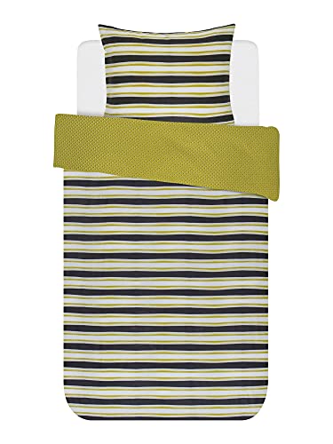 Essenza Bettwäsche Lyra Duvet I Größe 200x200 2 80x80 cm I Farbe Mustard