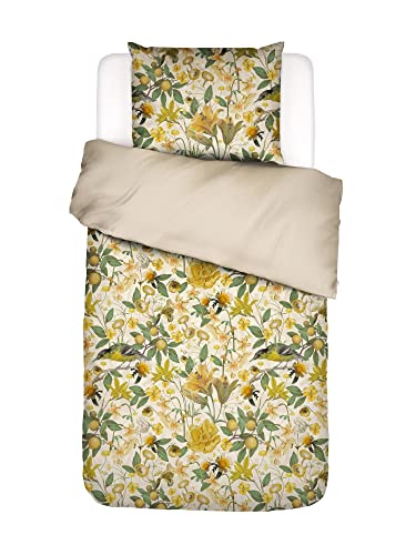 ESSENZA Bettwäsche Lisa Silk,155x220 + 1x 80x80 cm, 100% Baumwollsatin, Blumen