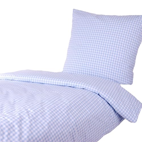 Hans-Textil-Shop Bettwäsche Karo 1x1 cm Baumwolle - Reißverschluss, Kariert, Karomuster, Landhaus, Bettbezug (Hellblau, 135x200 80x80 cm) Hans-Textil-Shop Bettwäsche Karo 1x1 cm Baumwolle - Reißverschluss, Kariert, Karomuster, Landhaus, Bettbezug (Hellblau, 135x200 80x80 cm)