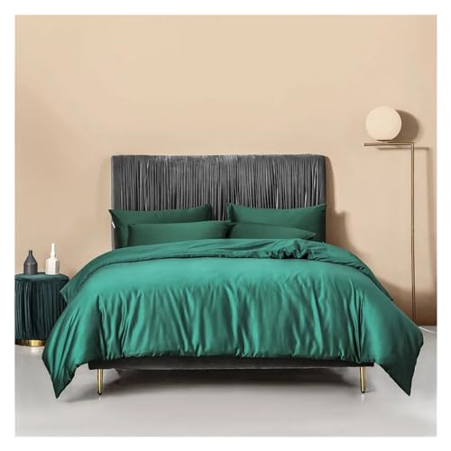 Bett, Dunkelgrün, 100% ägyptische Baumwolle, Bettwäsche, Twin, Queen, King Size, Set, Bettlaken, Bettbezug, Bettwäsche
