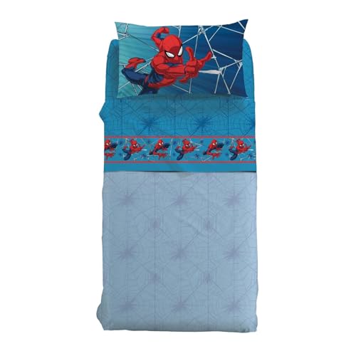 Bettwäsche Marvel Caleffi Spider Man Force, aus Baumwolle, Einzelbett