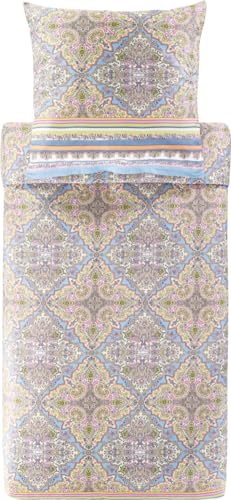 Bassetti MARECHIARO Bettwäsche + 1 Kissenhülle aus 100% Baumwollsatin in der Farbe Lavendel L1, Maße: 135x200 + 1 K 80x80 cm - 9327375