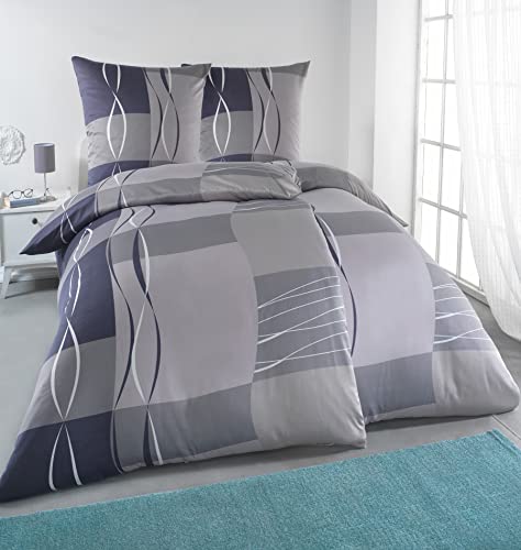 FELLANO® 4-teilige Mikrofaser Bettwäsche 135 x 200 cm + 80 x 80 cm Bettwäsche Set mit je 2 Bettbezügen 135 x 200 & Kissenbezügen 80x80, ÖkoTex Zertifiziert & für Allergiker geeignet
