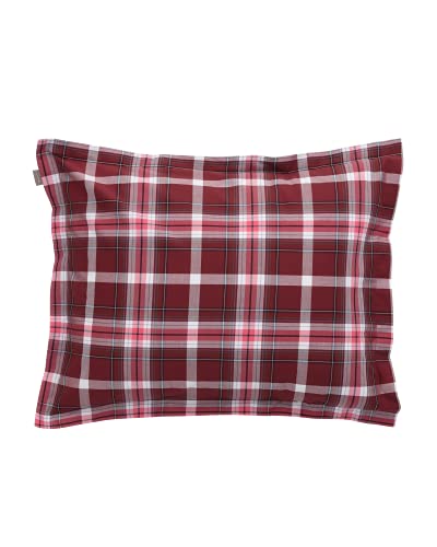 GANT Oxford Check Kopfkissenbezug einzeln Farbe Cabernet RED Größe 40x80cm Kariert Bettwäsche