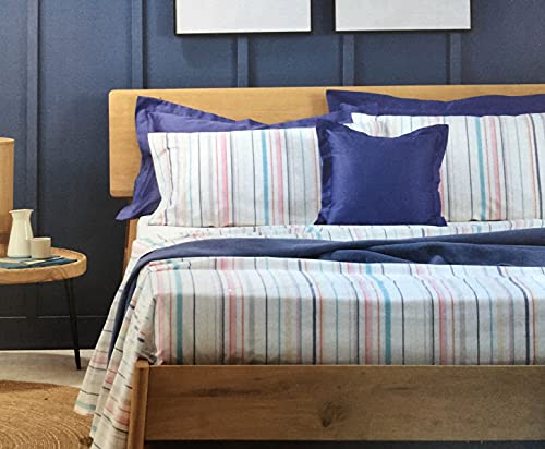 ZUCCHI - Bettwäsche-Set für Doppelbett, 100 % Bio-Baumwolle  ANCUSA  Farbe P1 Zeile rosa