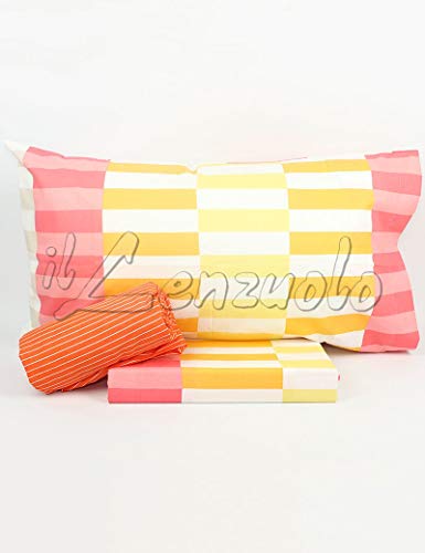 Bassetti Bettwäsche-Set für Doppelbett Dream 100 % Baumwolle, oben + Bettlaken + 2 Kissenbezüge (mehrfarbig)