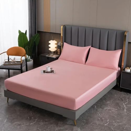 Spannbetttuch aus 100 % reiner Maulbeerseide, Queen-Size/Kingsize, anpassbar, luxuriöse Seiden-Bettwäsche für ultimativen Komfort