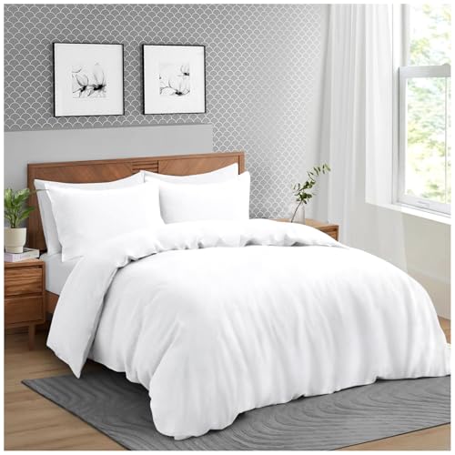 GC GAVENO CAVAILIA Mikrofaser-Bettwäsche-Se ts für King-Size-Betten – unifarbenes Bettbezug-Set (230 x 220 cm) mit Kissenbezügen – atmungsaktiv – antiallergische Bettwäsche – Weiß