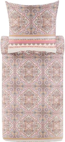 Bassetti MARECHIARO Bettwäsche + 1 Kissenhülle aus 100% Baumwollsatin in der Farbe Beige 41, Maße: 135x200 + 1 K 80x80 cm - 9329908
