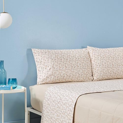 Zucchi Bettwäsche-Set für Doppelbett 200x200, 100 % Perkal aus reiner Baumwolle, Spannbettlaken, Oberlaken + 2 Kissenbezüge Bettbezug, Art Impressions, Farbe Beige 42 Zucchi Bettwäsche-Set für Doppelbett 200x200, 100 % Perkal aus reiner Baumwolle, Spannbettlaken, Oberlaken + 2 Kissenbezüge Bettbezug, Art Impressions, Farbe Beige 42