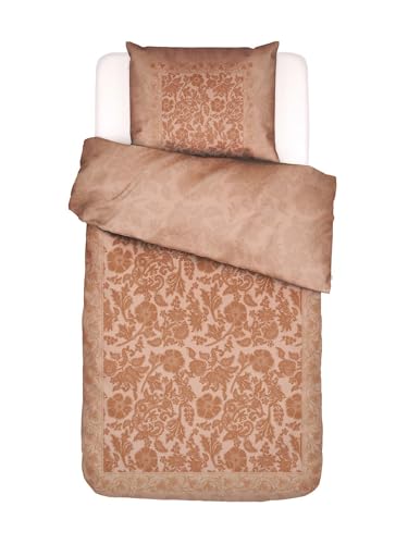 ESSENZA Bettwäsche Maere Pink Sand, 155x220 + 1x 80x80 cm - 100% Bio-Baumwollsatin (GOTS) 300TC - Blumen