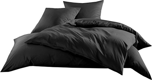 Bettwaesche Stil Mako Satin Baumwollsatin Kissenbezug Uni einfarbig zum Kombinieren (Kissenbezug 40 x 80,)