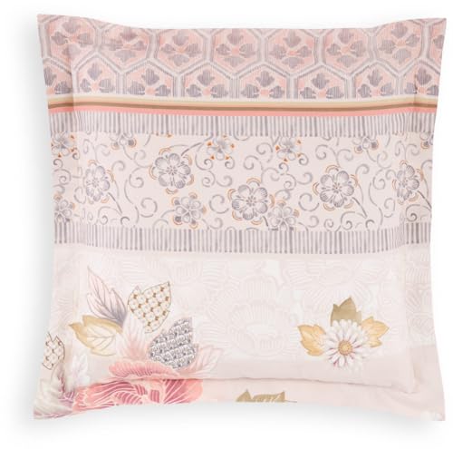 Bassetti Hanami Kissenhülle zu Bettwäsche aus 100% Baumwollsatin in der Farbe Beige 41, Maße: 40x40 cm - 9330020