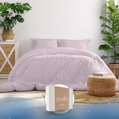 Samthus Bettwäsche 135x200 Baumwolle Satin - Oeko-Tex Made In Green - Himmlisch weicher Schlaf - Bettwäsche-Set mit 1x Bettbezug 135x200 + 1x Kissenbezug 80x80 - Duvet Cover - Rosa Altrosa