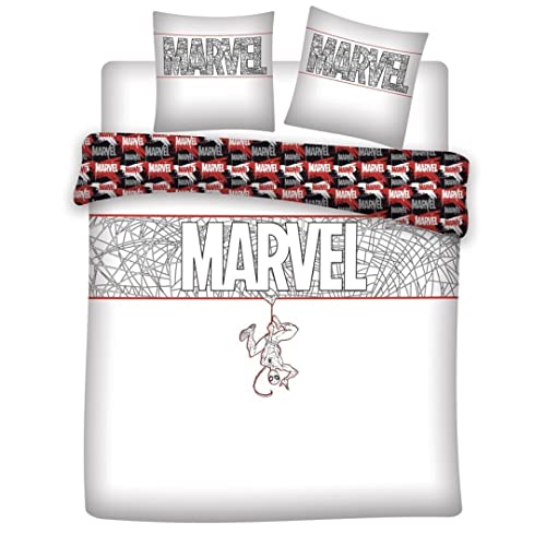Parure de lit double réversible Marvel Spiderman - 220 cm x 240 cm