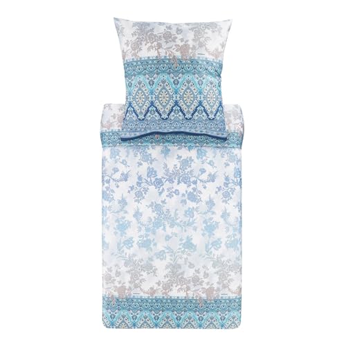 Bassetti AGRIGENTO Bettwäsche + 1 Kissenhülle aus 100% Baumwollsatin in der Farbe Azurblau C1, Maße: 155x220 + 1 K 80x80 cm - 9325849 Bassetti AGRIGENTO Bettwäsche + 1 Kissenhülle aus 100% Baumwollsatin in der Farbe Azurblau C1, Maße: 155x220 + 1 K 80x80 cm - 9325849