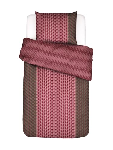 ESSENZA Bettwäsche Tesse Cherry red, 155x220 + 1x 80x80 cm - 100% Baumwollsatin 210TC - Fantasy