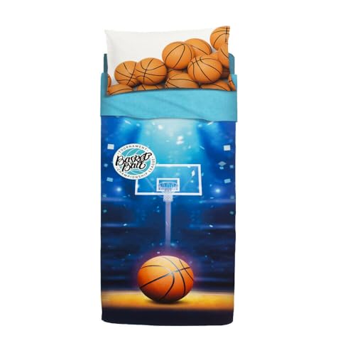 Bassetti Bettwäsche-Set aus Baumwolle Basketball AR, für Einzelbetten