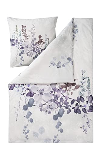 ESTELLA Kuschel Flanell Bettwäsche Set Flausch Bettgarnitur | 100% Baumwolle | 135x200 cm + 80x80 cm | Design 01