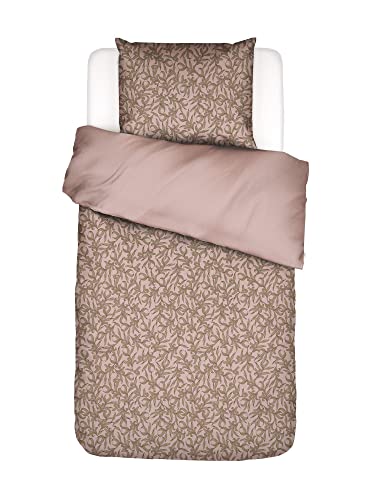 ESSENZA Bettwäsche Juliette Antique pink, 155x220 + 1x 80x80 cm - 100% Baumwollsatin 215TC - Blumen