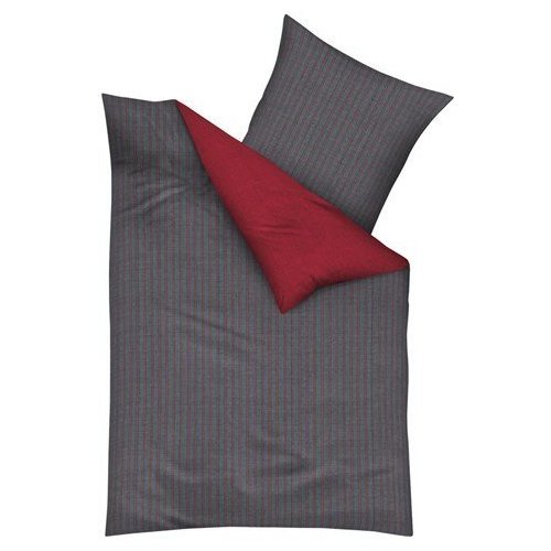 Kaeppel Mako Satin Bettwäsche Eternity Combo rubin 80x80 + 135x200 cm