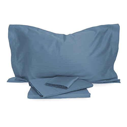 Zucchi Bettwäsche-Set aus Satin, einfarbig, für Doppelbett, R658 Ozean
