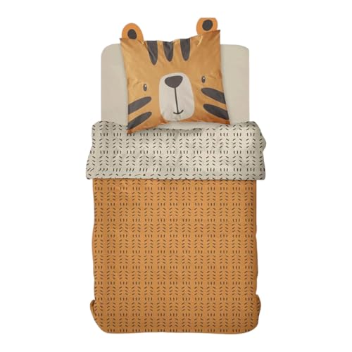 Kinder Bettwäsche Set Funny Tiger 140x200 cm