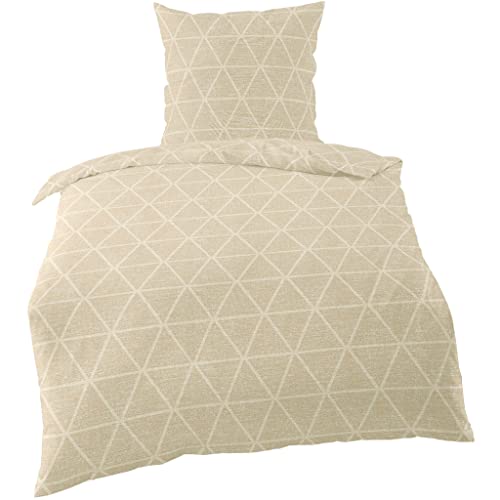 Bierbaum Bettwäsche Dessin, Mako Satin, bunt, 135 x 200 cm und 80 x 80 cm, Made in Germany