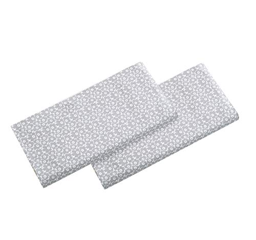 Marimekko Pikkuinen Unikko-Kollektion | Kissenbezug-Set – 100% Baumwolle, knackig und atmungsaktiv, maschinenwaschbar für einfache Pflege, Standard, Grau
