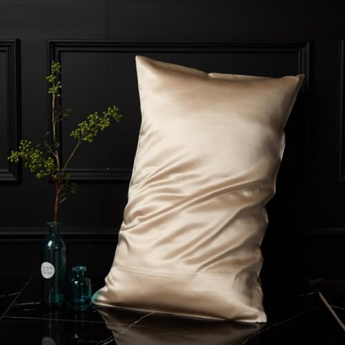 Besttoolifes Kissenbezug aus Kunstseide – Seiden-Haptik, Standard-Kissenbezug, für Kissenschutz, Bettwäsche-Zubehör, einfarbig, Hotel-Stil (Kamel)