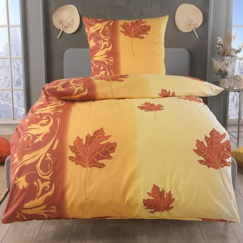 DreamHome 2 teilige kuschelige Baumwolle Soft Fein Biber Bettwäsche 135x200 + 80x80 Kissenbezug, warme Winter Bettbezug für Bettdecken Ahorn DreamHome 2 teilige kuschelige Baumwolle Soft Fein Biber Bettwäsche 135x200 + 80x80 Kissenbezug, warme Winter Bettbezug für Bettdecken Ahorn