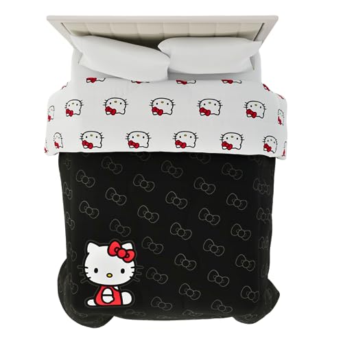 Franco Hello Kitty Bedding Wendedecke, superweiche Mikrofaser, offizielles Lizenzprodukt