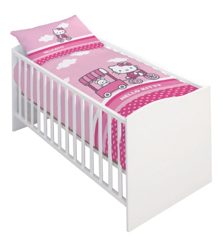 CTI 039532 Baby-Bettwäsche Hello Kitty Amarena / Linon / 100 x 135 + 40 x 60 cm
