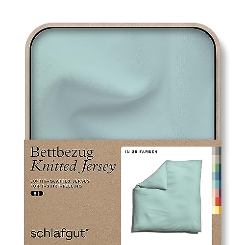 Knitted Jersey Bettwäsche 135x200cm Bettdecke Bezug einzeln, Multicolor Uni, weich faltenfrei mit Elasthan (Petrol Mid, 240x220)  Knitted Jersey Bettwäsche 135x200cm Bettdecke Bezug einzeln, Multicolor Uni, weich faltenfrei mit Elasthan (Petrol Mid, 240x220)