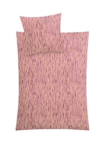 Kleine Wolke Mino Bettwäsche, Baumwolle, Pastellrose, 135x200 cm (80x80 cm)
