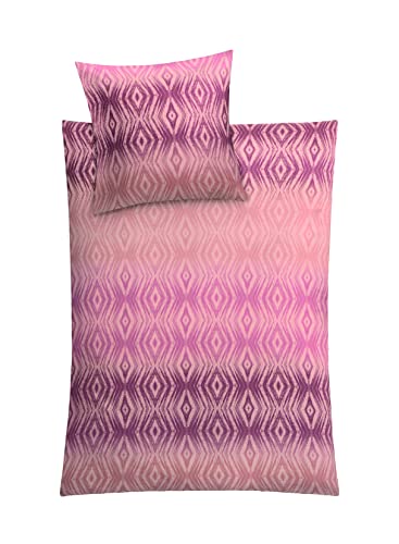 Kleine Wolke Tebas Bettwäsche, Baumwolle, Pastellrose, 135x200 cm (80x80 cm)