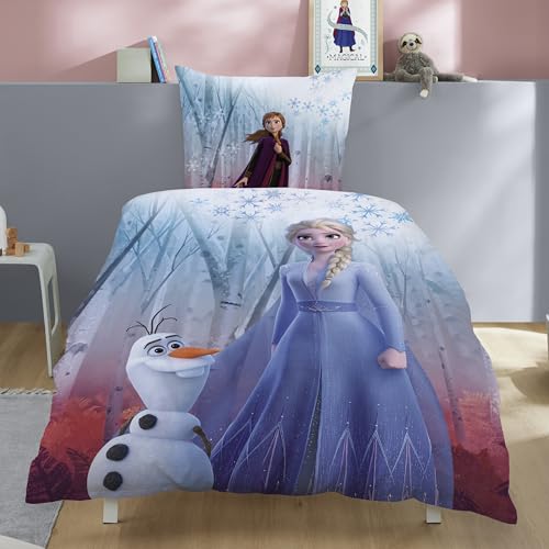 Disney Frozen Mädchenbettwäsche Set mit ELSA & Anna Motiv (2-teilig) - Flauschig warme Fleece Bettwäsche 135x200 80x80 cm mit Reißverschluss - Wendemotiv, Maschinenwaschbar, Öko-Tex Zertifiziert Disney Frozen Mädchenbettwäsche Set mit ELSA & Anna Motiv (2-teilig) - Flauschig warme Fleece Bettwäsche 135x200 80x80 cm mit Reißverschluss - Wendemotiv, Maschinenwaschbar, Öko-Tex Zertifiziert