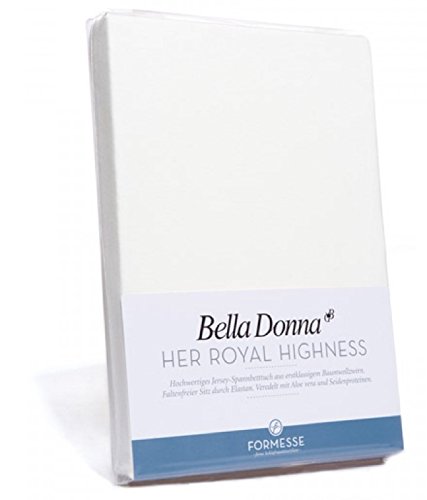 Bella Donna Jersey Spannbettlaken 1B Qualität 140/200 - 160/220cm - Weiß (1000)