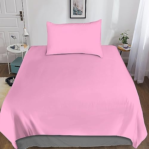 HMLTD Barbie-Pulver Drucken Bettbezug Bettwäsche Rosa Set 2teilig 3D Bettwäsche-Set Mädchen Junge Kinder Deluxe Mikrofaser Weiche Bettbezug Mit Reißverschluss Und Kissenbezüge Single?135x200cm?
