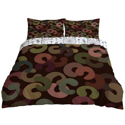 Bettwäsche 200x200, Punkte Wendebettwäsche, Pop-Art Motiv Bettbezug mit Reißverschluss, Weiche Mikrofaser Bettwäsche Sets 3 Teilig mit 2 Kissenbezug 80x80