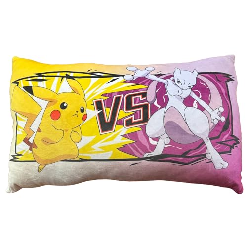 LYO Offizielles Pokemon Merchandising – Pikachu VS Mewtwo Szenenmodell – weich & flauschig – Maße 60 x 25 cm