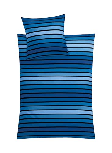 Kleine Wolke 6051798954 Bettwäsche Neapel, Maße: 155 x 220 cm und 80 x 80 cm, Farbe: Königsblau