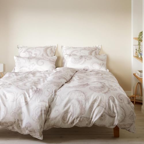 elegante Seiden Satin Bettwäsche Grandezza Ecru elegante Seiden Satin Bettwäsche Grandezza Ecru