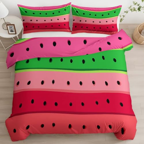 Linien Punkte Farbverläufe Bettwäsche Set Rot, 3Teilig Weiche Angenehme Mikrofaser 3D Druck Bettwäsche Set 1 Bettbezüge 180 x 200 cm Mit Reißverschluss Et 2 Kissenbezüge 80x80, Bettwaren Bügelfrei